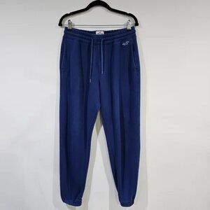 BUNDLE: 2 Hollister Men's Sweatpants (Blue and Black) Size M
